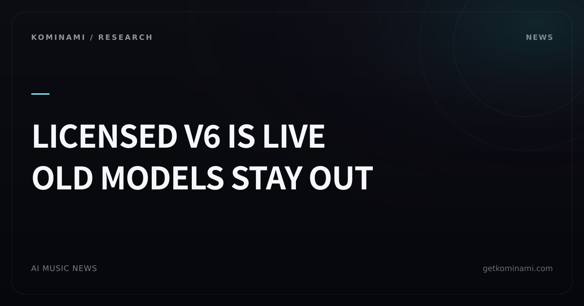 AI music news, week of 8 Sep 2026: licensed v6, YouTube training admission, and distribution rules