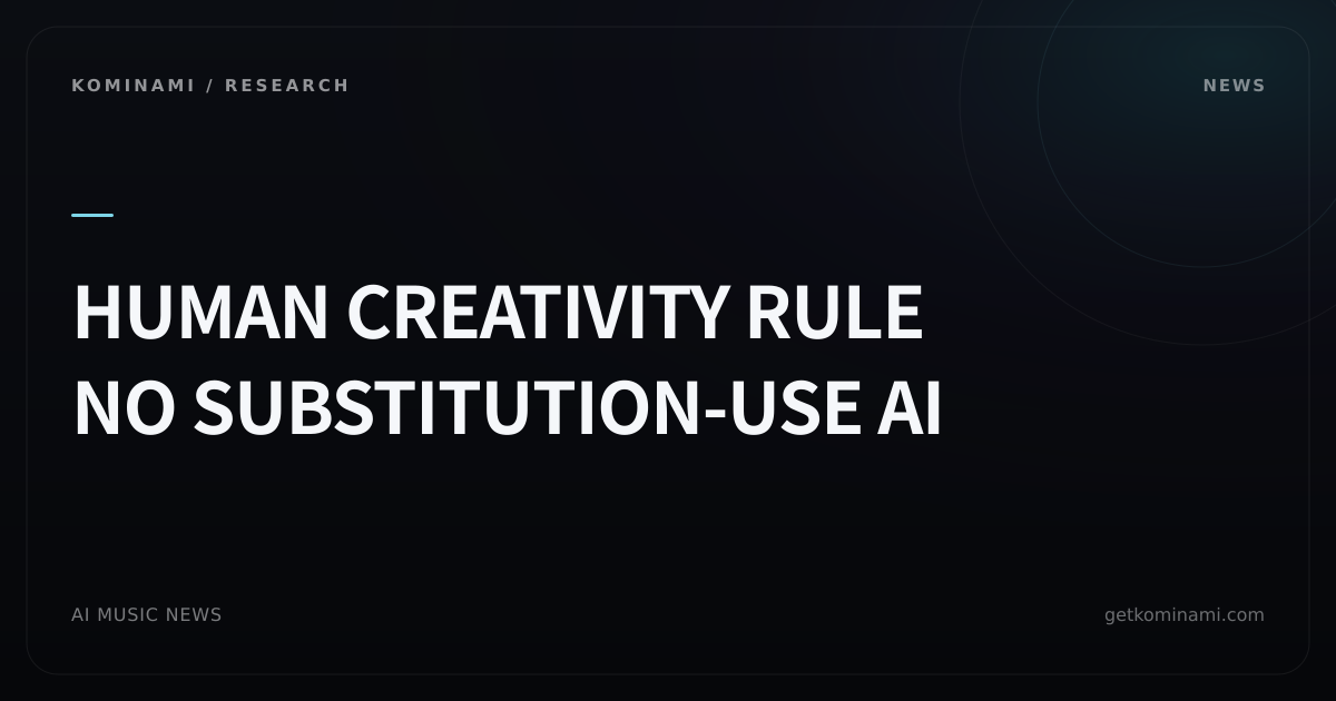Sanremo 2027 requires human creativity; AI that replaces it is barred