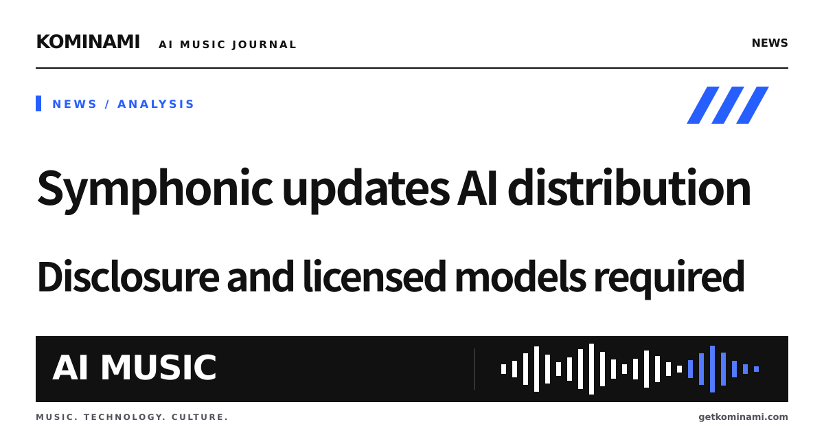A distributor now requires AI disclosure and licensed models. Check before you deliver game or video BGM