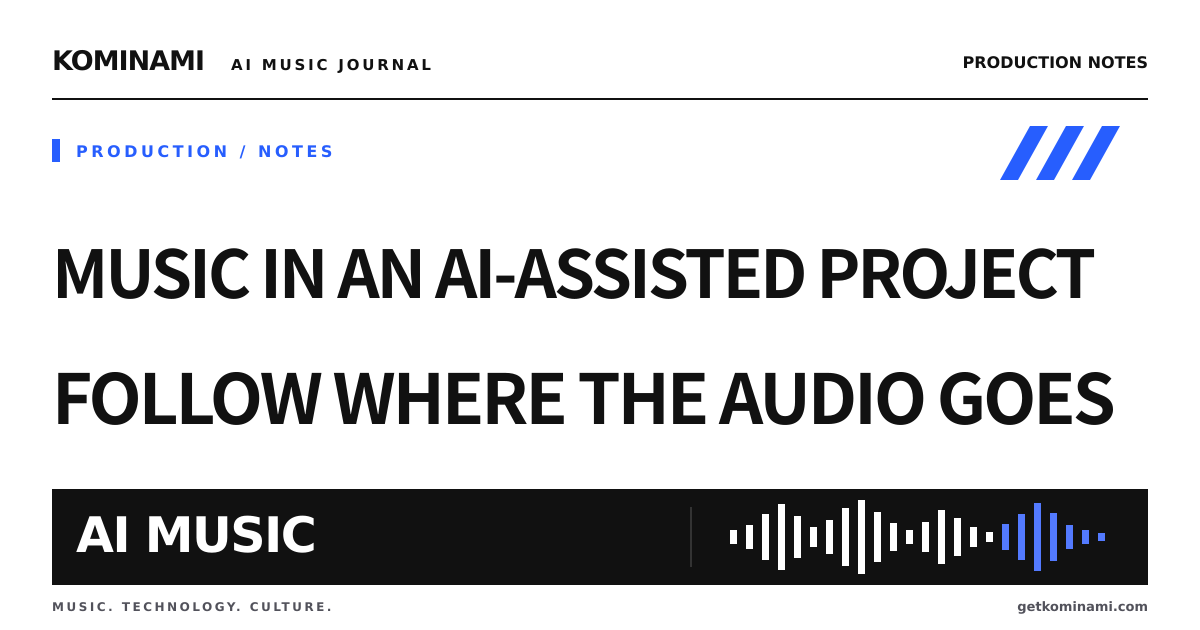 Where music enters the project when AI helps make your video or game