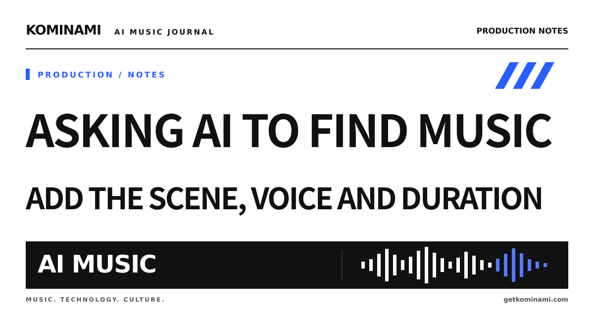 Ask an AI assistant for music with a scene, not just a mood