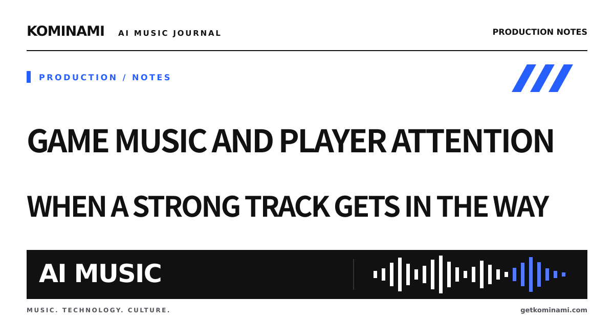 A good track can be wrong for a game: listening from the player's side