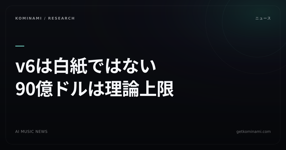 AI音楽ニュース|UMGとSonyがSunoを再提訴。v6は「毒樹の果実」と主張、60,202録音